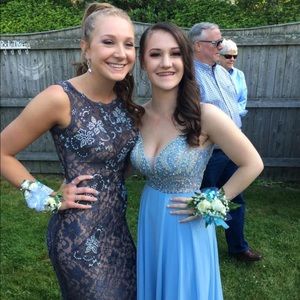 light blue prom dress